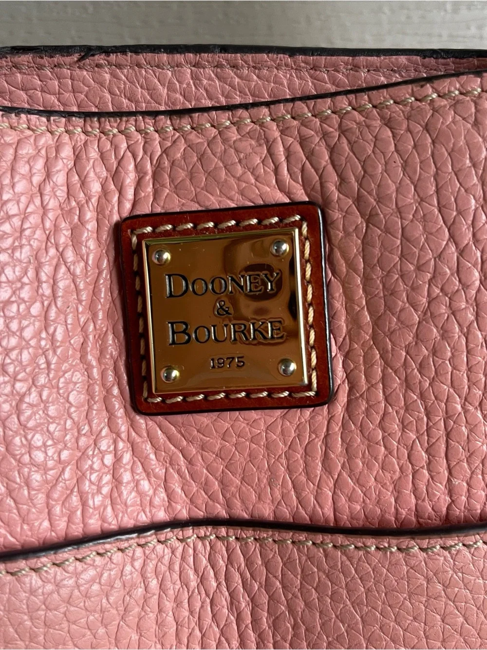 Dooney & Bourke Pebble Leather Small Lexington Shopper Pale Pink Purse Classic